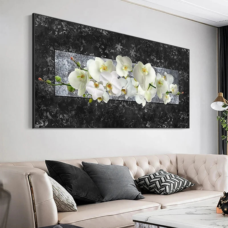 Modern Abstract Gold Flower Oil Painting on Canvas Posters and Prints Wall Art Canvas Painting Wall Picture for Home Decorati Peaceful Pleasures Health and Wellness