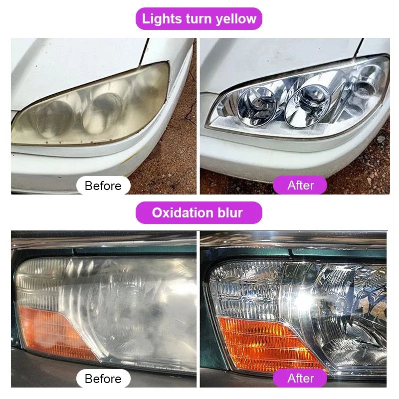 Car Headlight Restoration Polishing Kits Car Light Scratch Remover Repair Cleaning Paste Headlamp Anti Oxidation Polish Liquid Peaceful Pleasures Health and Wellness