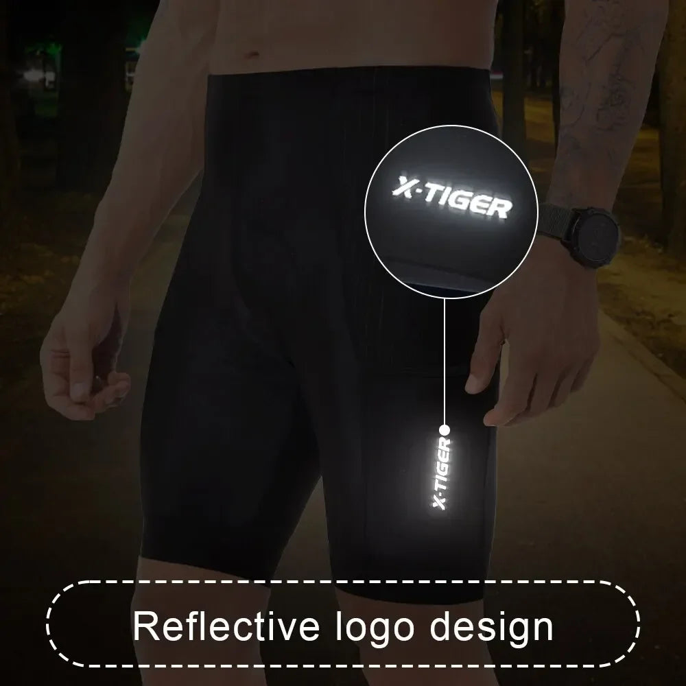 X-TIGER Men's Padded Cycling Shorts | MTB & Road Bike
