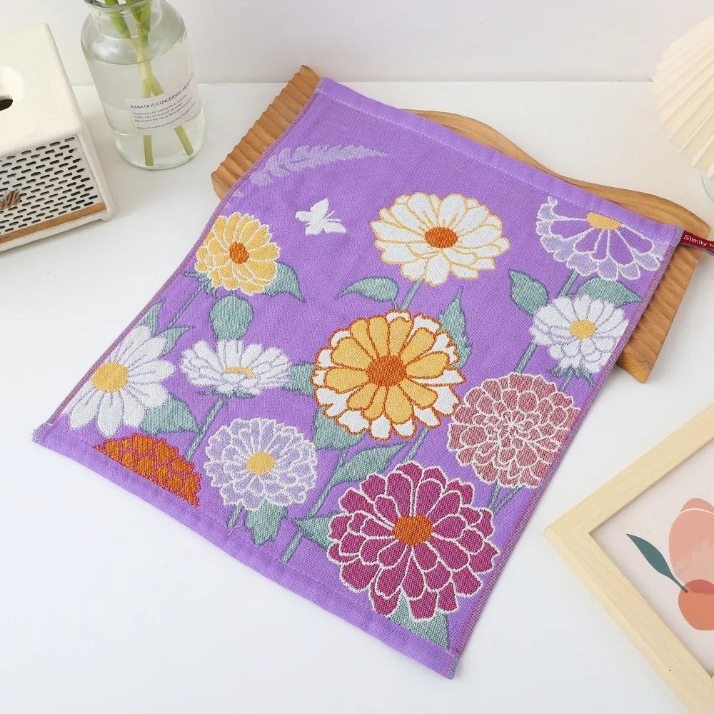 4-Layer Cotton Gauze Hand Towel 34x40cm – Quick Dry Kitchen Towel
