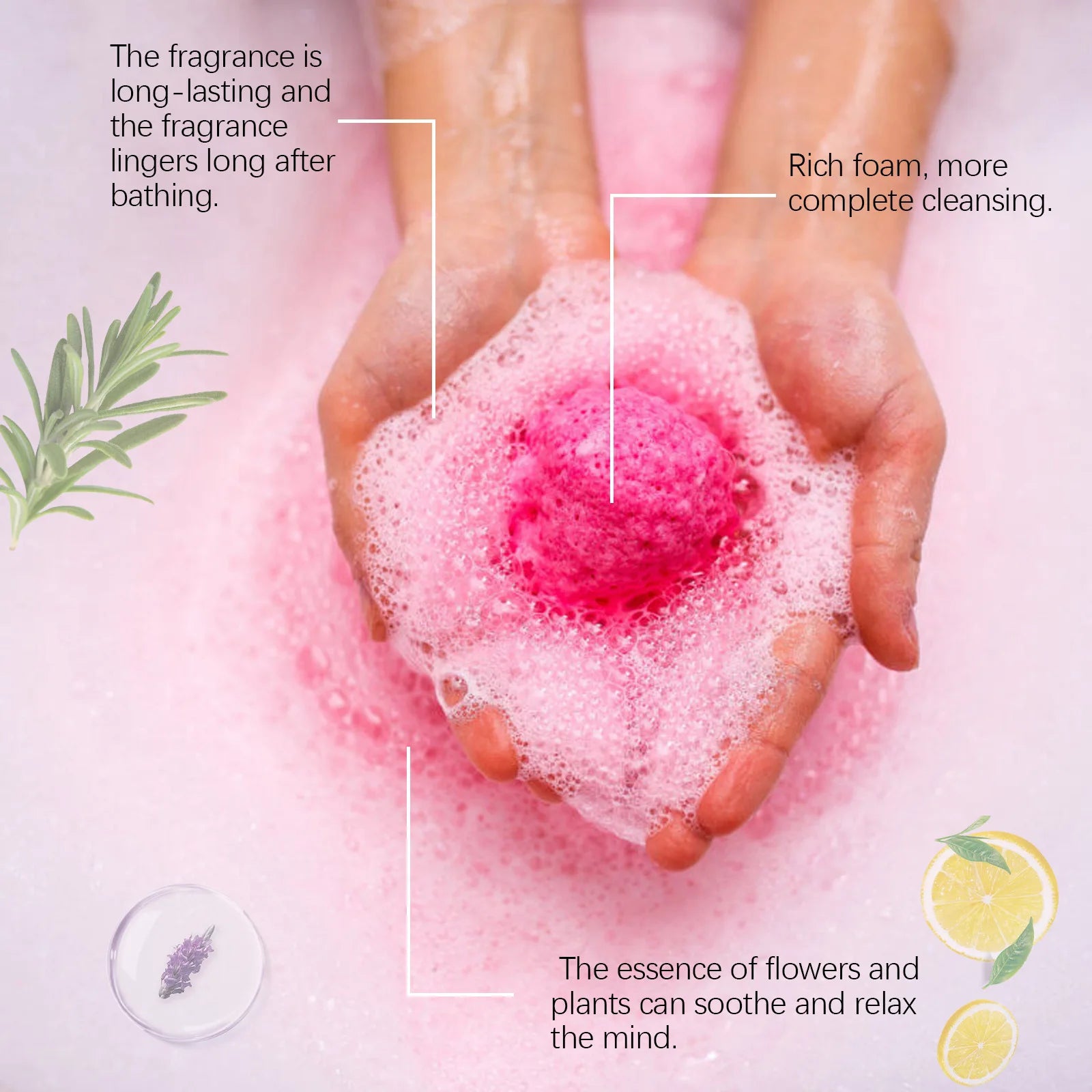 Fragrance Bath Bombs Rich Foaming Soothe Body Moisturize Skin Relaxing Stress Improve Bathing Experience Aromatherapy Bath Ball Peaceful Pleasures Health and Wellness