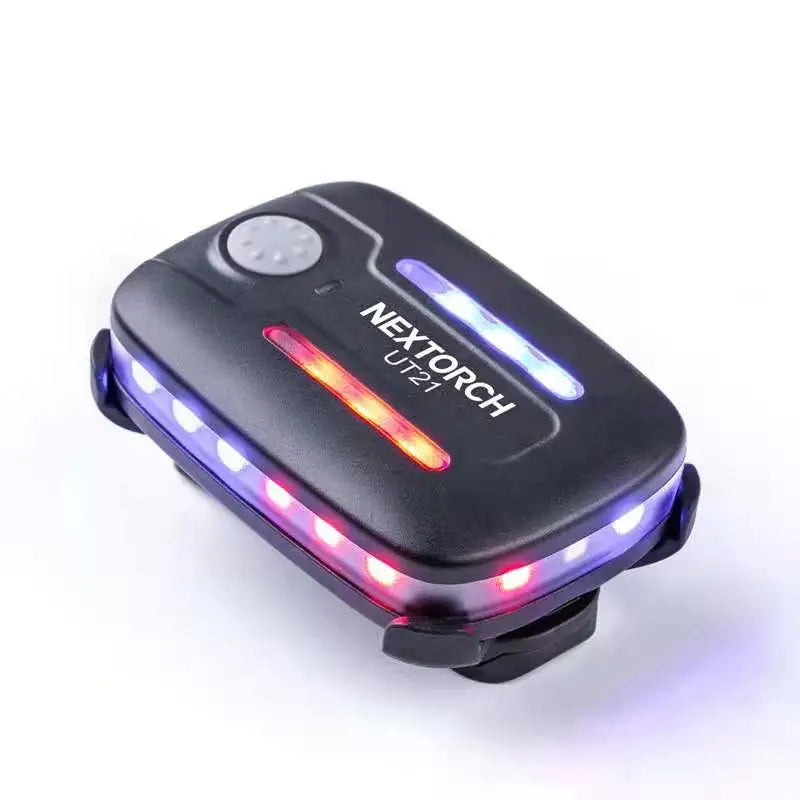 LED Shoulder Warning Light | Gravity Sensor Red Blue Flash Lamp