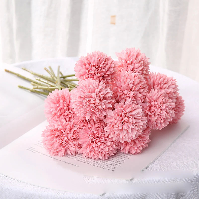 Silk Dandelion Flower Ball – Artificial Wedding Bouquet Decor