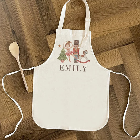 Personalised Kids Christmas Apron | Sugar Plum Fairy Ballerina Personalised Kids Apron Peaceful Pleasures Health and Wellness custom kid apron message us the name