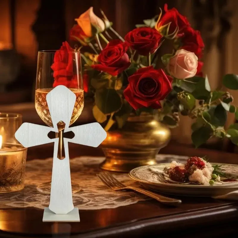 10pcs Small Baptism Decor Rustic Standing Cross for First Communion prayer Wooden Cross Christian Catholic Wood Crosses Crafts Peaceful Pleasures Health and Wellness