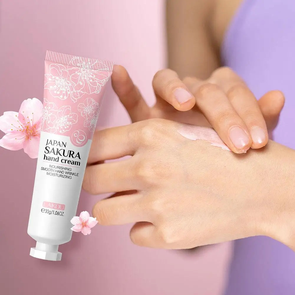 1/2/3pcs 30g Japan Sakura Hand Cream Moisturizing Anti-chapping Repair Soften Skin Hand Cream Winter Nourishing Skin Care Peaceful Pleasures Health and Wellness