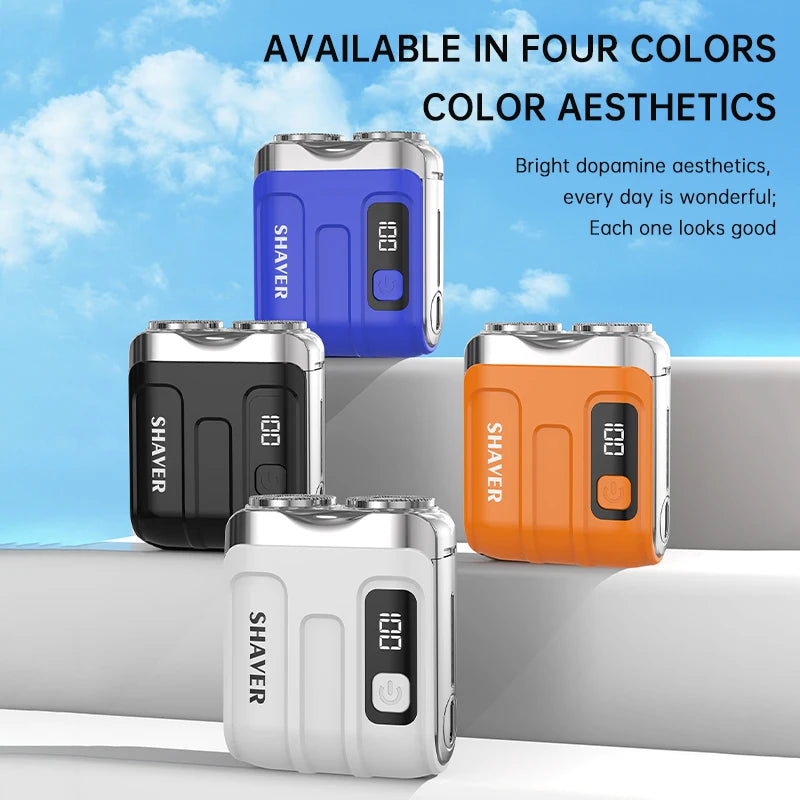 XMSJ Mini Rotary Electric Shaver | Dual Blade Rechargeable Trimmer