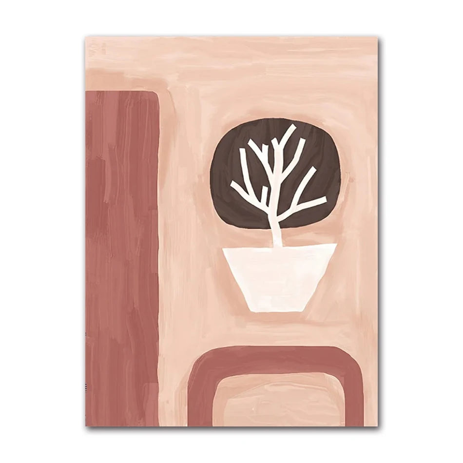 Boho Daisy Sunflower Fruits Canvas Wall Art – Kids Room Decor