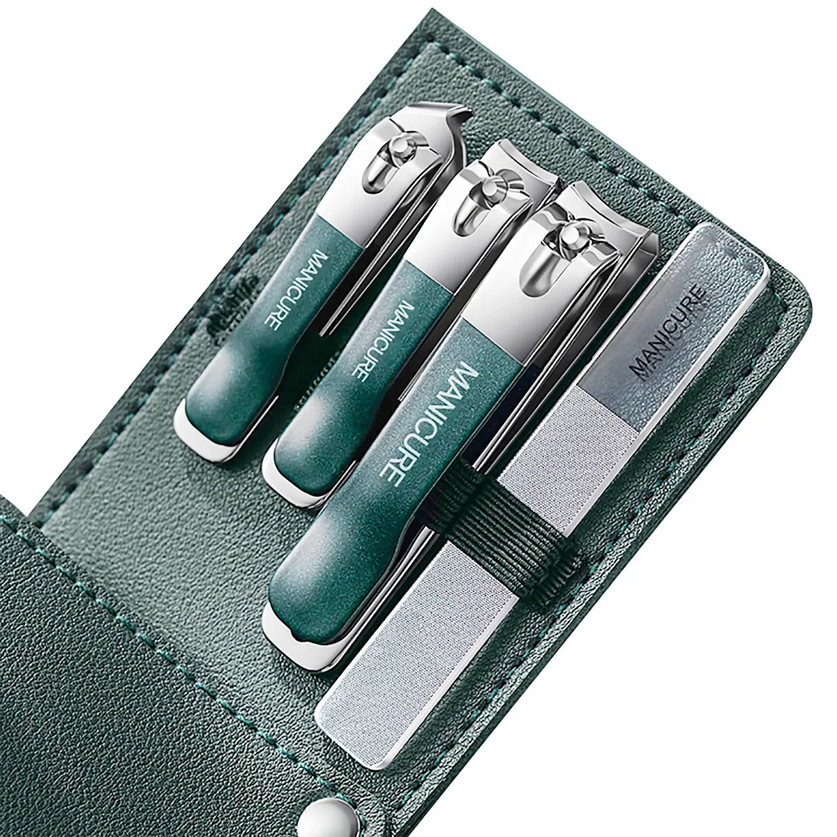 4 Pcs Manicure, Stainless Steel Nail Clippers, Beauty Tool Portable Set, Professional Grooming Kits, Travel Nail Kit Peaceful Pleasures Health and Wellness