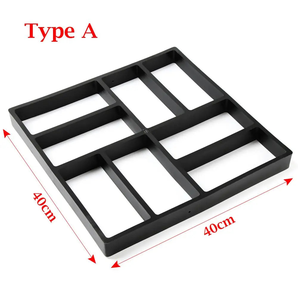 Plastic Stone Road Paving Floor Pavement Lawn Decoration Concrete Molds Cement Mould DIY Garden Path Beton Brick Maker Peaceful Pleasures Health and Wellness Type A