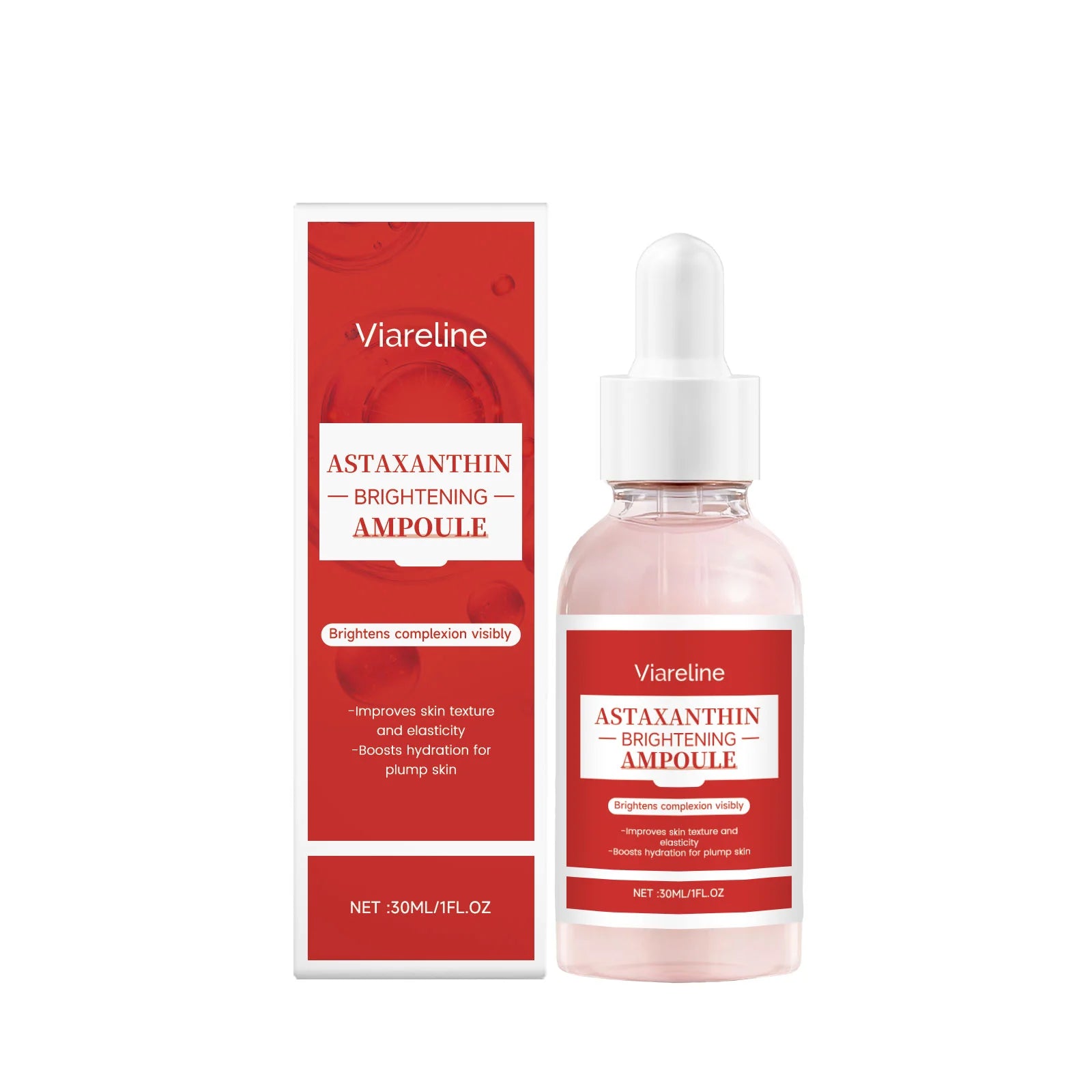 Astaxanthin Serum Hydrating Firming Rejuvenation Repair Reduce Wrinkles Soft Smoothing Fade Fine Lines Facial Brightening Serum Peaceful Pleasures Health and Wellness 30ml boxed