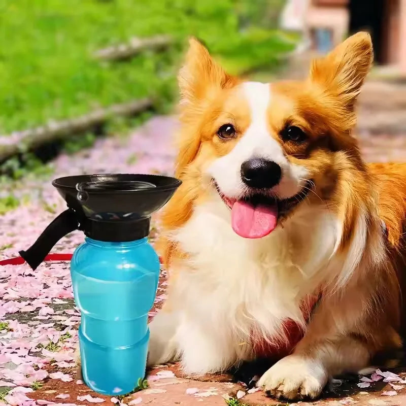 500ml Portable Pet Water Bottle – Leak-Proof Travel Cup for Dogs