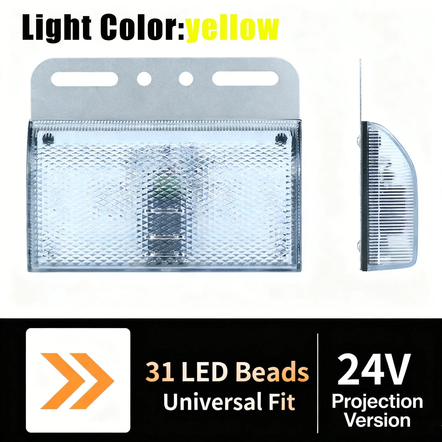 12V-24V 31-LED Side Marker Light | Truck Trailer Turn Signal