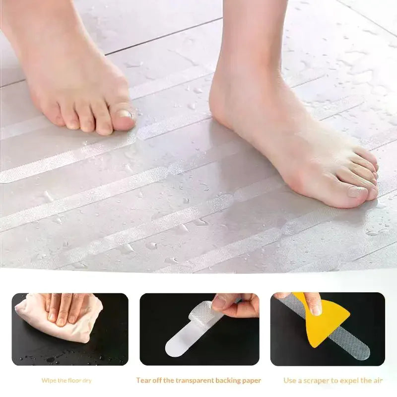Anti-Slip Bathtub Safety Strips | Non-Slip Shower Stickers