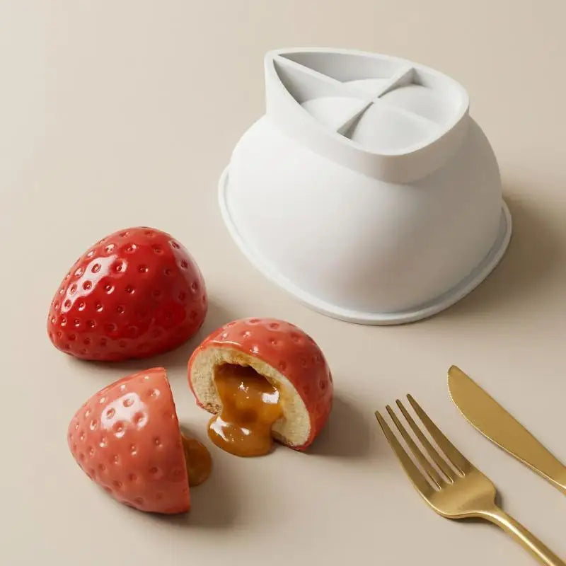 3D Strawberry Silicone Mold – Chocolate, Candy, Soap & Candle