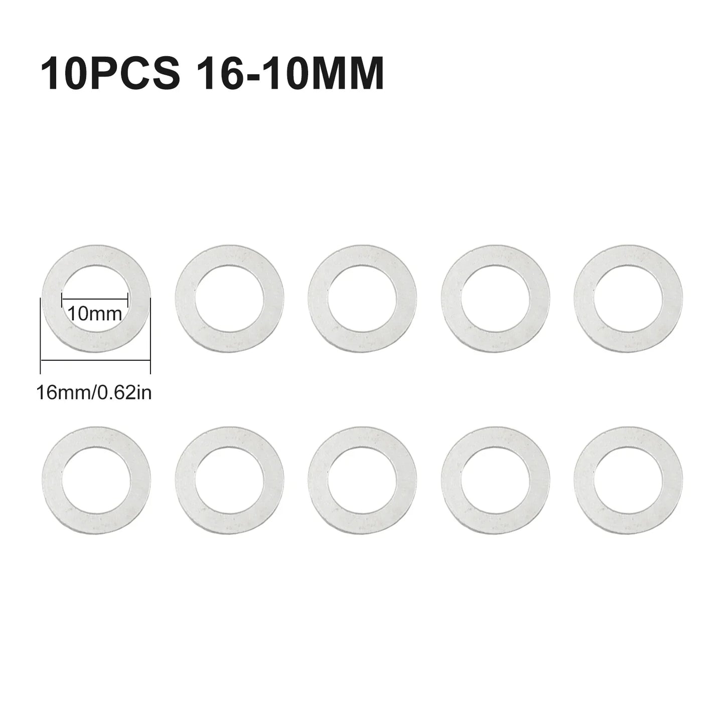 10pc Circular Saw Blade Reducing Rings Set 10–32mm Arbor