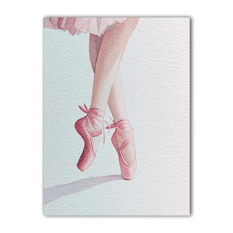 Nordic Ballerina Pink Canvas Wall Art | Girls Bedroom Décor Canvas Wall Art Peaceful Pleasures Health and Wellness 02 20x25cm No Frame China Mainland