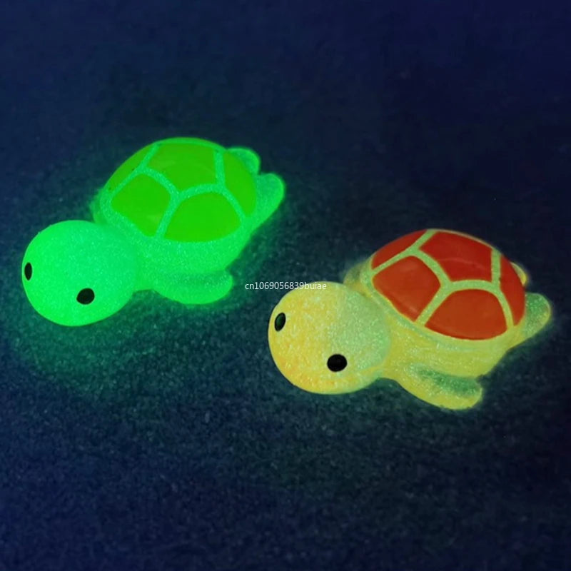 1PCS Resin Glow Turtle Mini Ornaments DIY Craft Supplies Aquarium Decor Christmas Party Birthday Wedding Home Decor Gifts fairy Peaceful Pleasures Health and Wellness