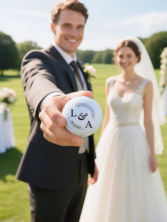 Custom Name Wedding Golf Ball Favors Personalized Name Golf Balls Engagement Gift Groomsmen Bridesmaids Party Favors Bulk Set Peaceful Pleasures Health and Wellness