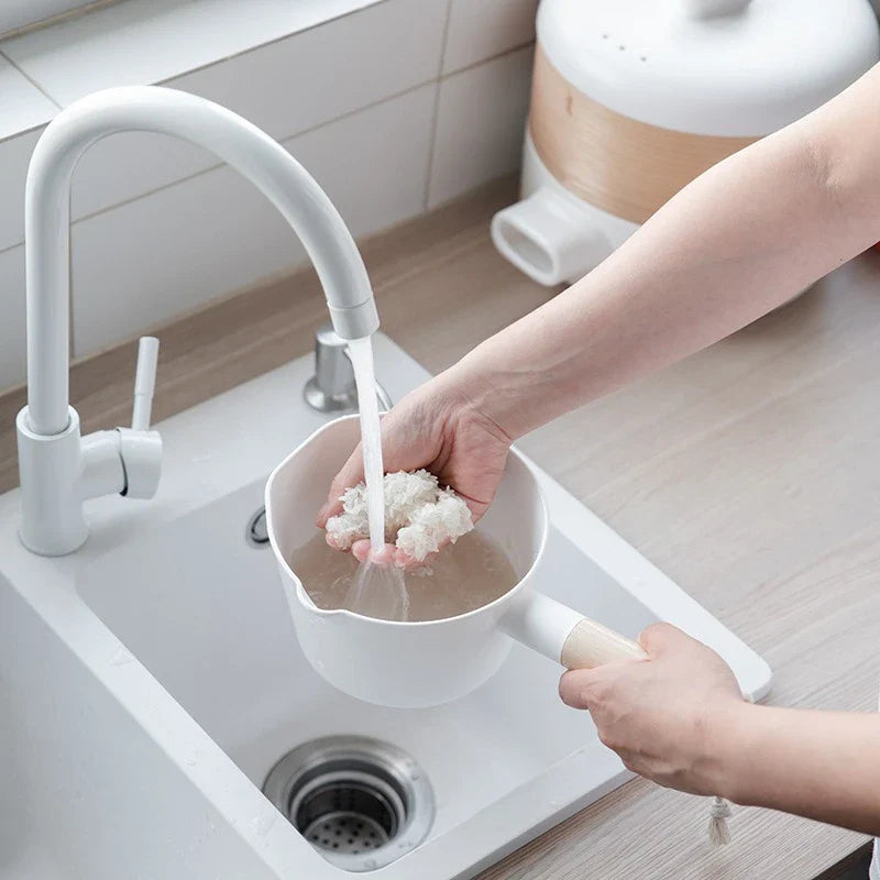 Bamboo Wood Handle Water Ladle Dipper – Kitchen & Bath Scoop