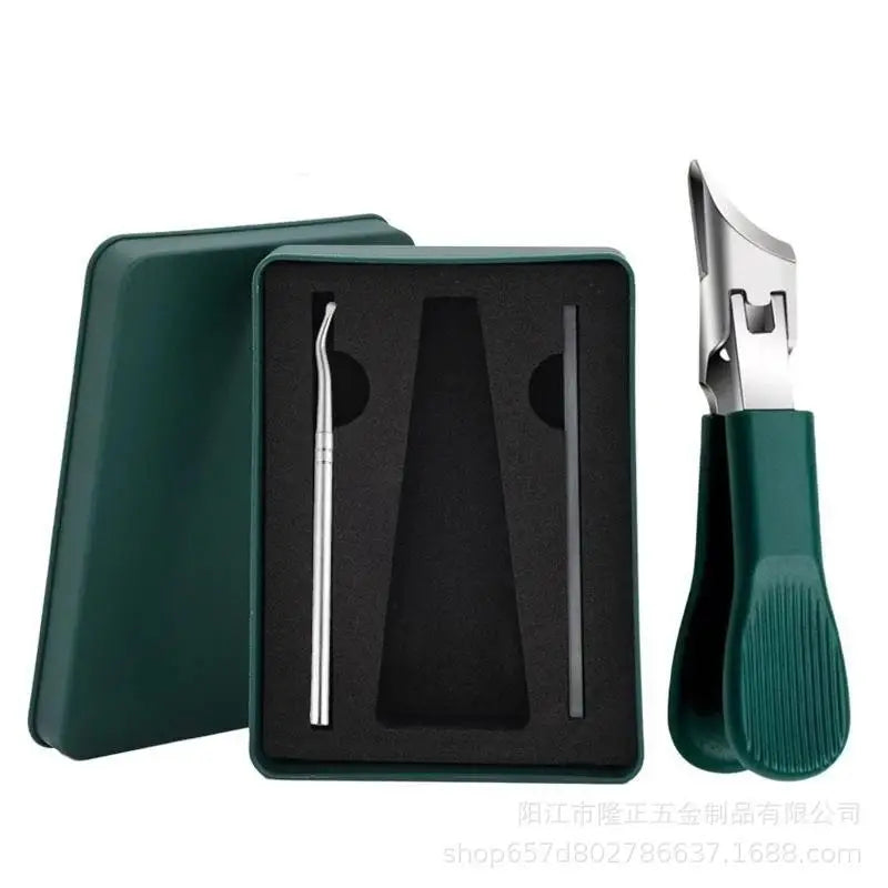 1/3 Pcs Large Opening Nail Clipper With Slanted Tip High-end Anti Splash Single Armor Groove Nail Clipper Thick Toenail Pliers Peaceful Pleasures Health and Wellness A