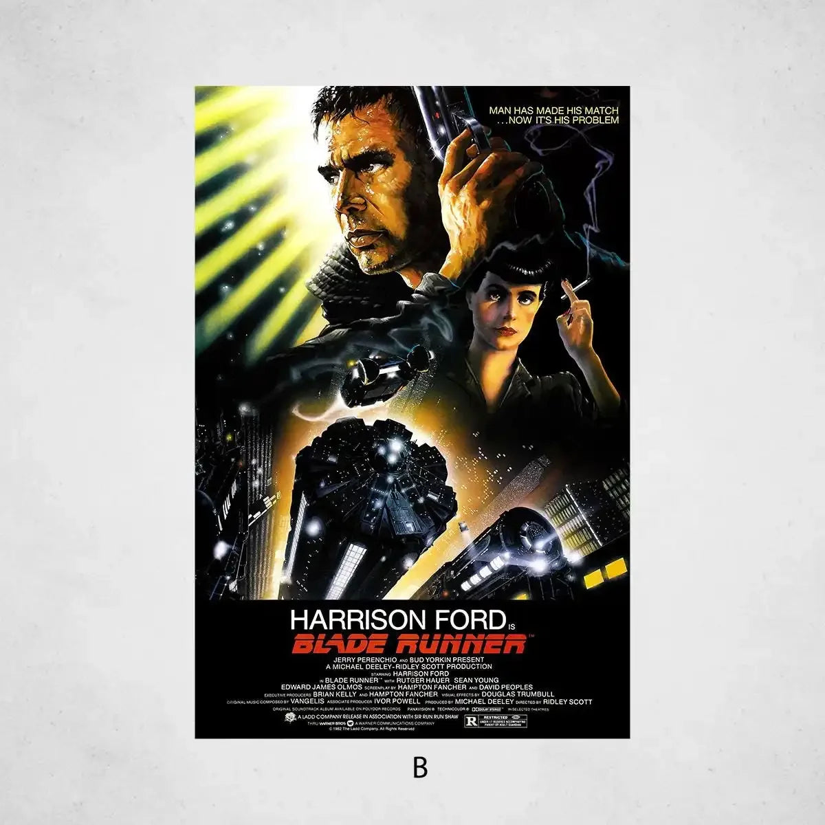 Blade Runner 1982 Vintage Movie Poster Canvas Wall Art Print