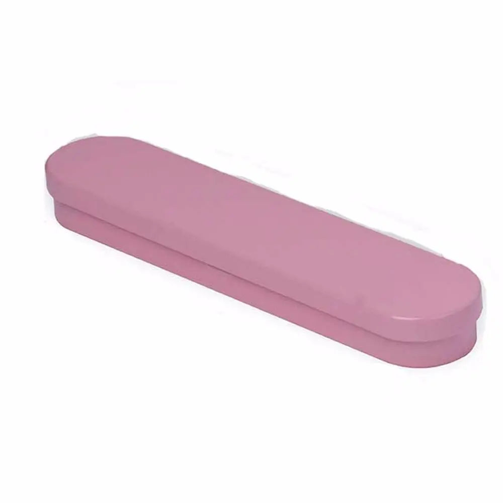 Supplies Multifunction Stationery Storage Box Flip box Student Tin Box Fountain Pen Box Metal Pencil Case Iron Pencil Case Peaceful Pleasures Health and Wellness pink