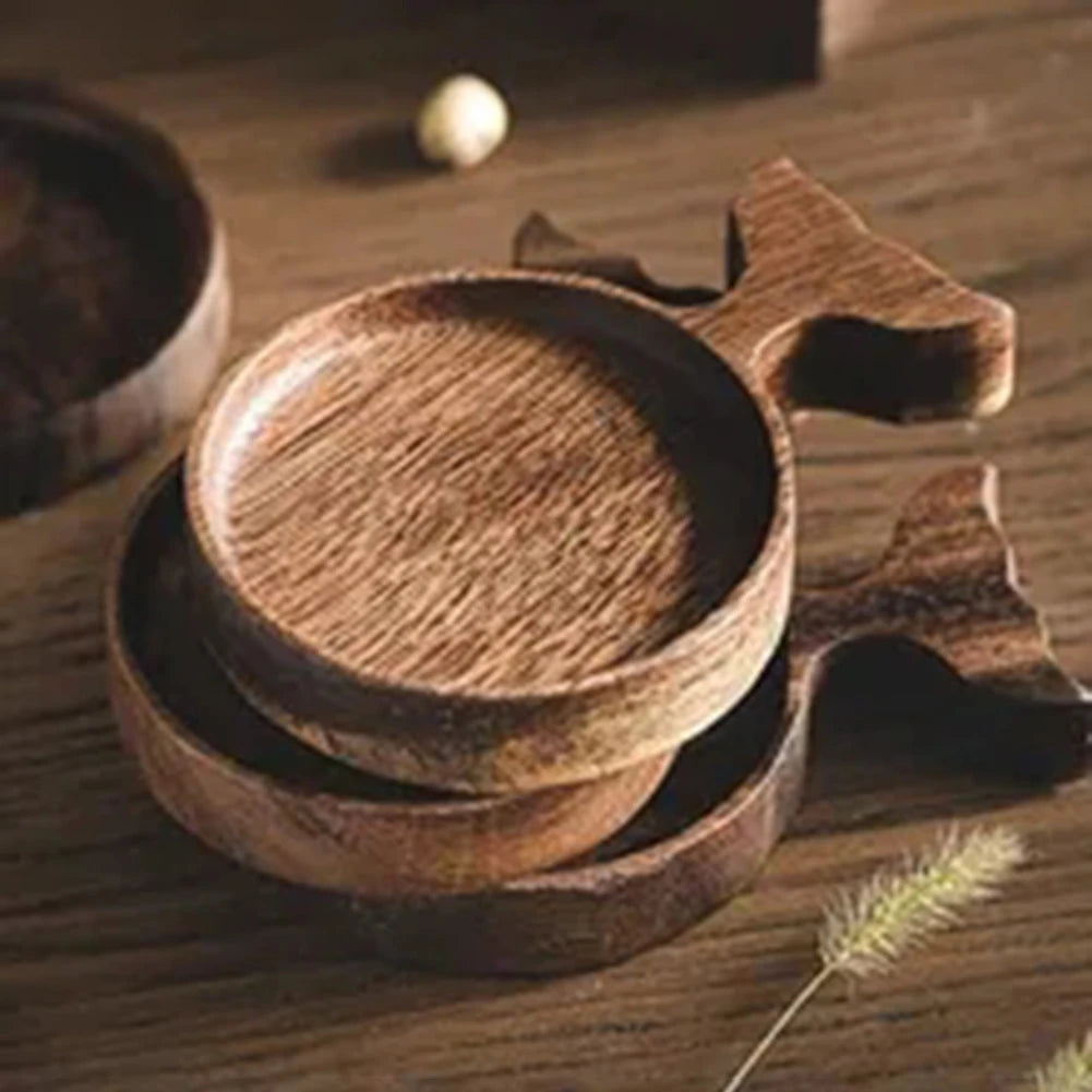 Fish-Shaped Wooden Condiment Dipping Dish with Handle Condiment Dipping Dish Peaceful Pleasures Health and Wellness