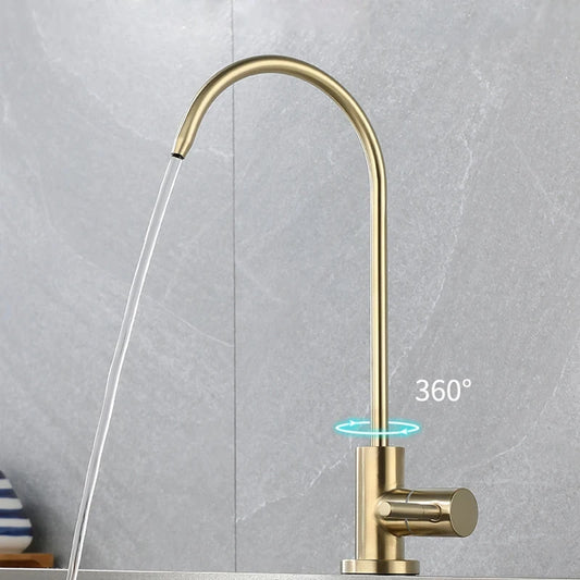 Stainless Steel Drinking Water Faucet – 1/4" Kitchen Filter Tap Water Filter Faucet Peaceful Pleasures Health and Wellness
