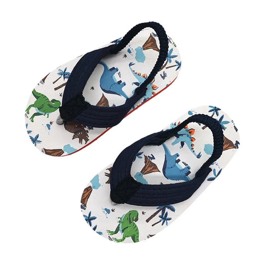 Kids Girls Fruit Print Flip Flop Sandals | Anti-Slip Toddler Toddler Flip Flop Sandals Peaceful Pleasures Health and Wellness B 22(Insole 13 cm)