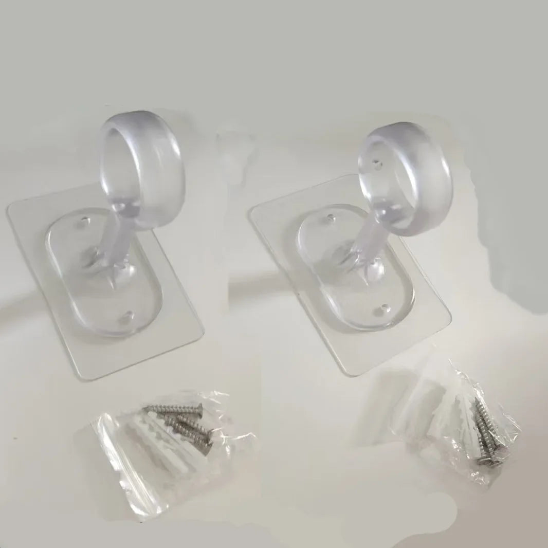 Non Perforated Ceiling Curtain Rod Bracket Self-adhesive Adjustable