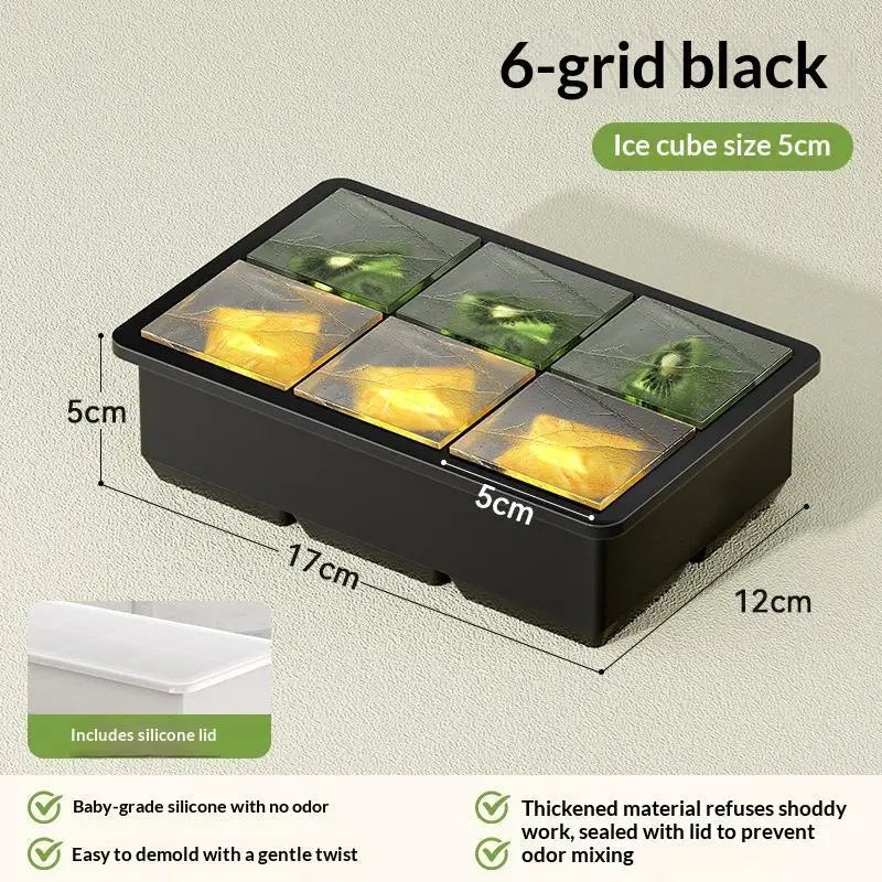 Silicone Ice Cube Tray with Leak-Proof Lid | Easy Release