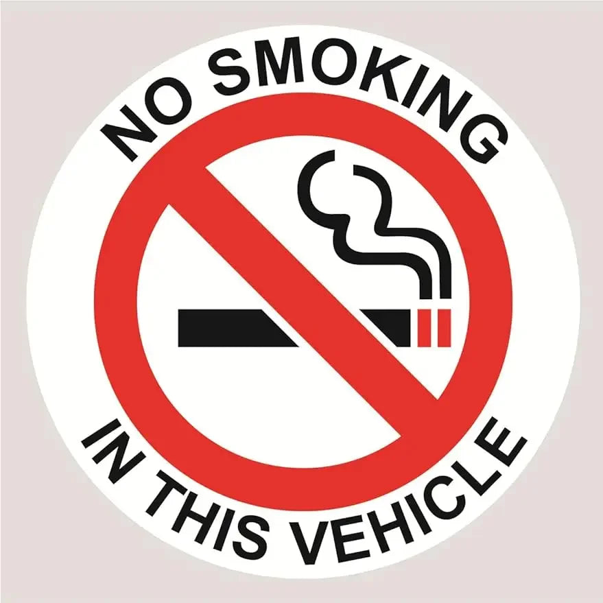 12pcs 2 inch No Smoking in This Vehicle Sticker, Round No Smoking Sticker for The Car, Waterproof and UV Protected Peaceful Pleasures Health and Wellness