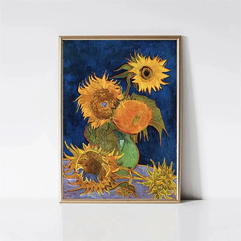 Van Gogh Canvas Wall Art Print | Starry Night Impressionist Poster Canvas Wall Art Print Peaceful Pleasures Health and Wellness 6 40x60cm Unframed