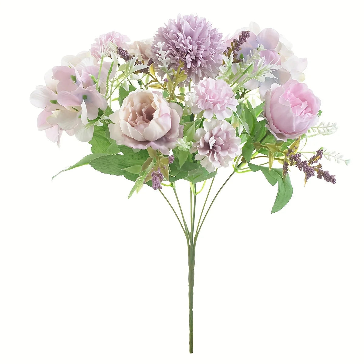 Silk Peony Hydrangea Artificial Flower Bouquet – Wedding & Home Decor