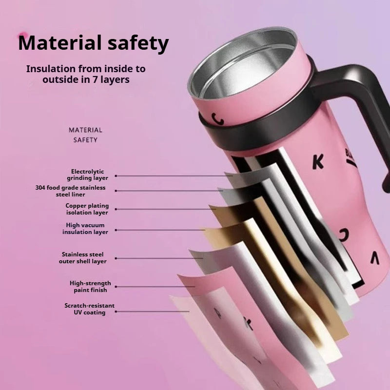 High appearance 1200ml stainless steel vacuum insulated water cup, large capacity insulated bottle, picnic travel car water cup Peaceful Pleasures Health and Wellness