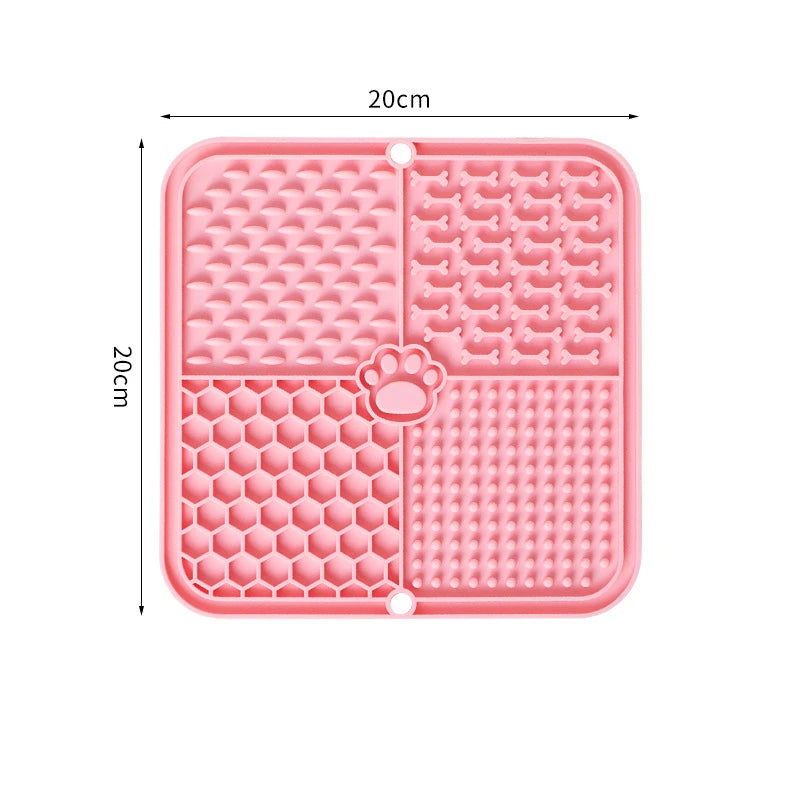 Pet Lick Silicone Mat Slow Feeder Dog Food Plate Bathing Distraction Sucker Training Feeder for Dogs Kitchen Supplies Peaceful Pleasures Health and Wellness