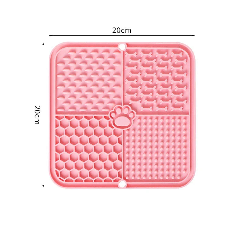 Silicone Lick Mat Slow Feeder for Dogs – Bath & Meal Distraction