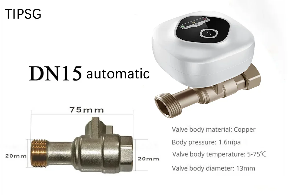 WiFi Smart Water Valve – Voice, App & Timer Control Peaceful Pleasures Health and Wellness EU DN15 Automatic
