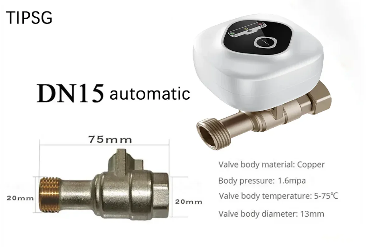 Smart WiFi Water & Gas Valve – App & Voice Control Peaceful Pleasures Health and Wellness EU DN15 Automatic