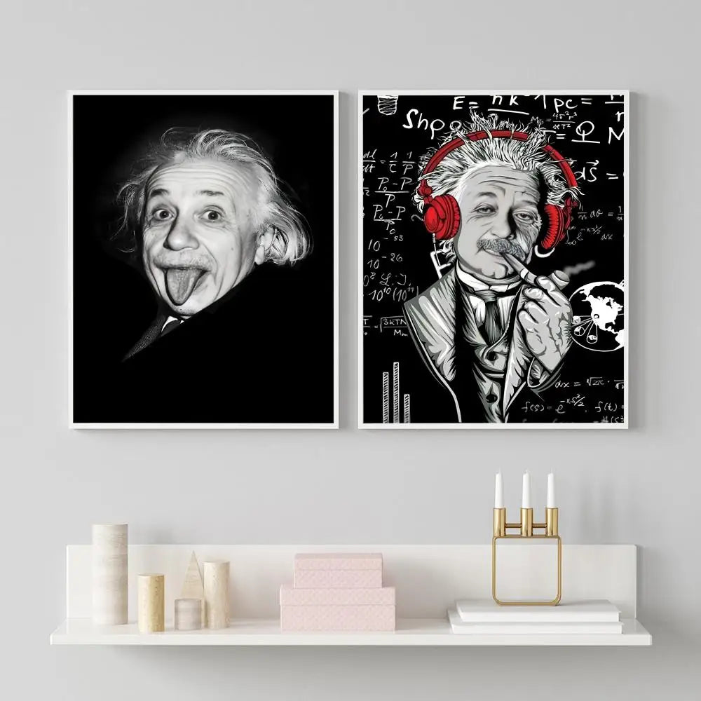 Hot Aalbert Einsteines Poster Versatile HD Waterproof Wall Art Self-Adhesive Decor for Any Space Ideal Gift Peaceful Pleasures Health and Wellness