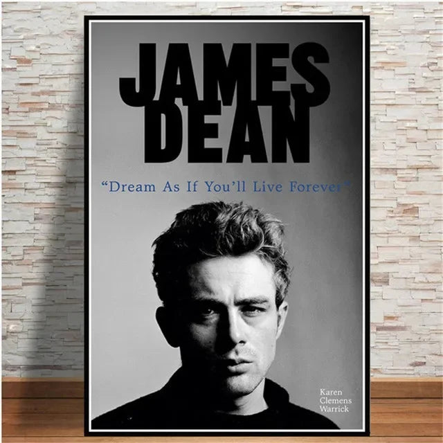 Scandinavian Minimalist Wall Art James Dean Movie Actor HD Canvas Painting Poster Print Home Bedroom Living Room Decoration Peaceful Pleasures Health and Wellness