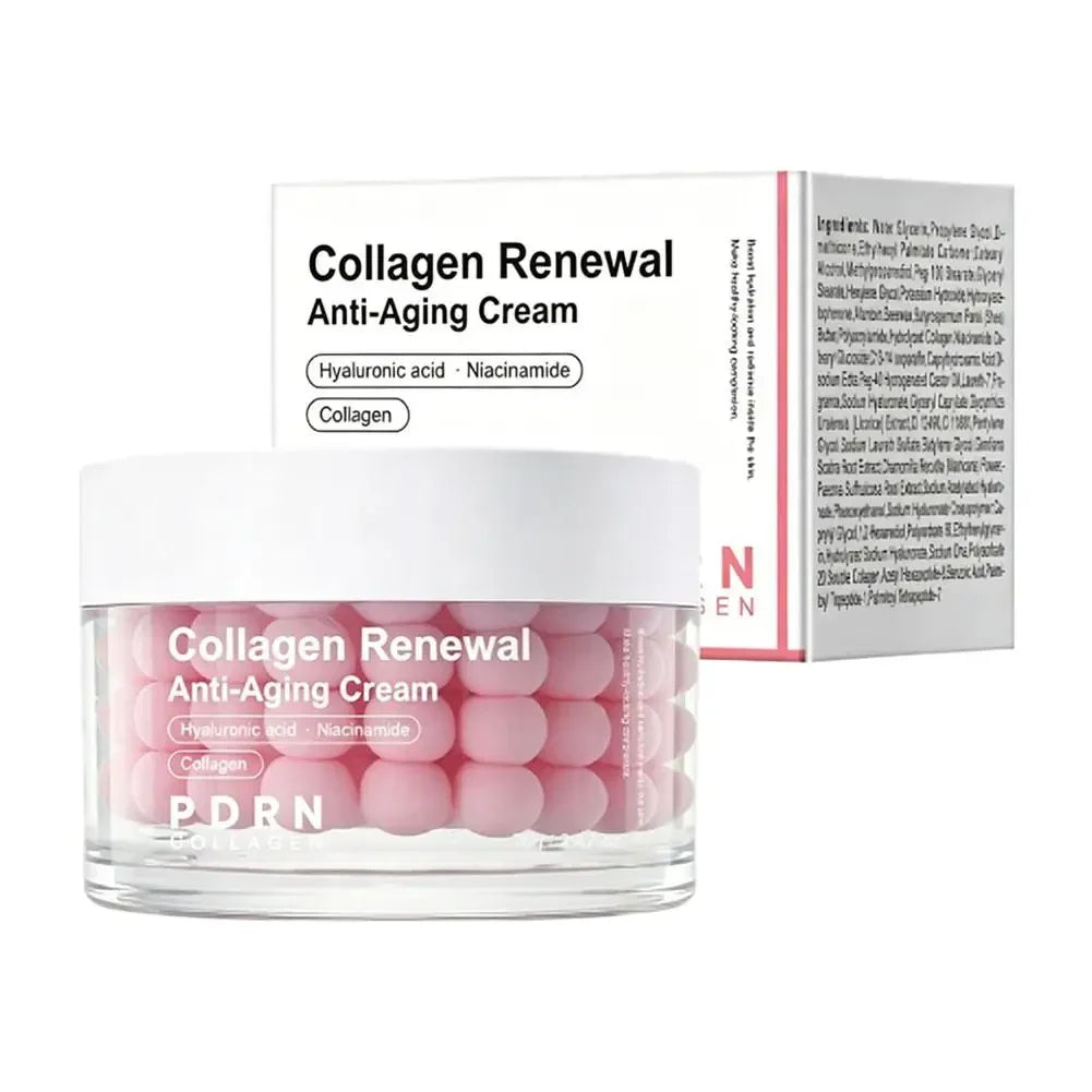 PDRN Pink Collagen Renewal Anti-Aging Cream Capsule Facial Cream Moisturizing Firming Enhance Skin Elasticity for All Skin Types Peaceful Pleasures Health and Wellness 1PCS