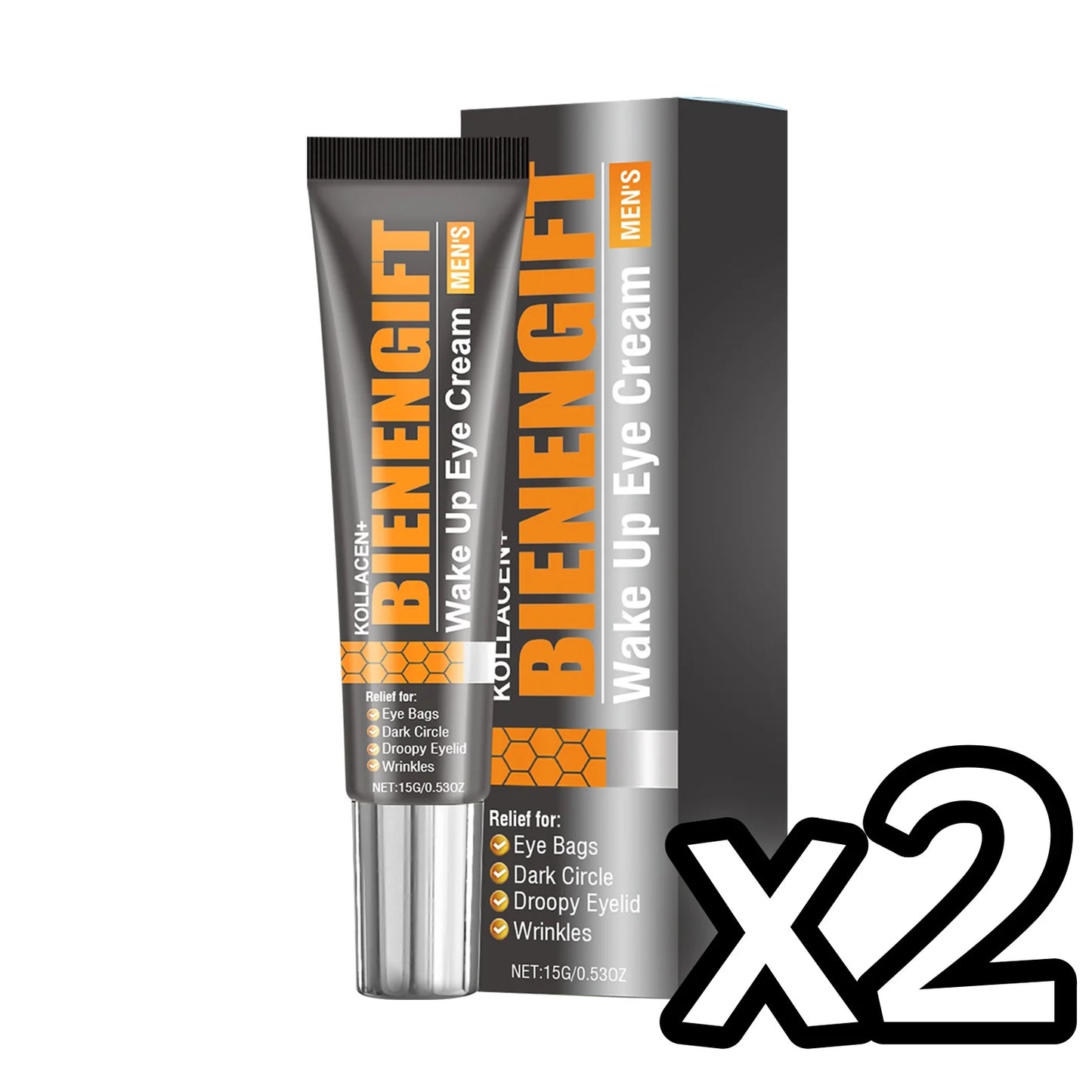 Bee Venom Eye Cream For Wake Up Eye Skin Reduces Eye Bag Dark Circles Efficient Firm Eye Contour Hydrating Nourish Eye Cream Gel Peaceful Pleasures Health and Wellness 15g Boxed x 2PCS