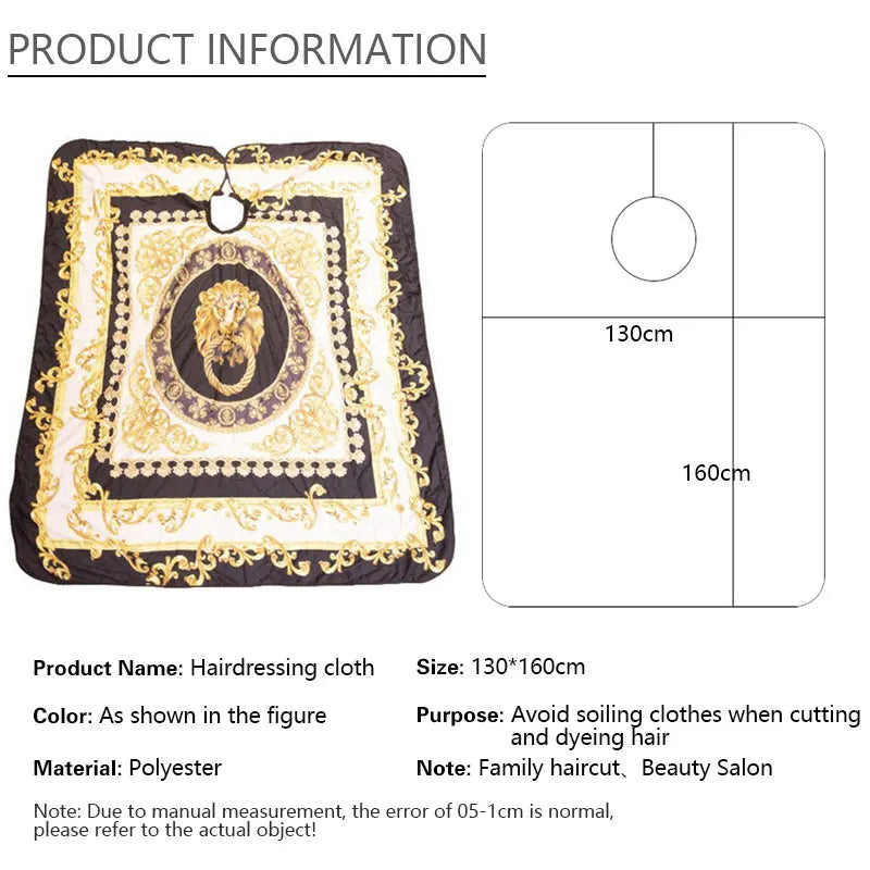 Professional Hairdressing Hairdresser Cloth Lion Pattern Gown Barber Waterproof Hairdresser Apron Haircut capes Accessories Peaceful Pleasures Health and Wellness