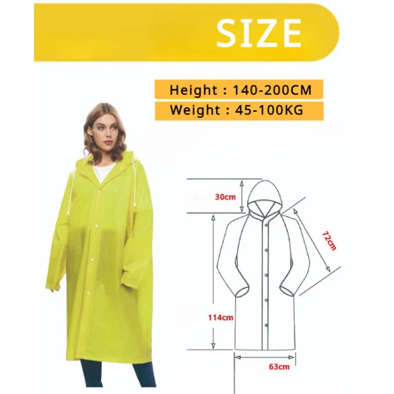 Waterproof Hiking Poncho – Portable Adult Rain Coat