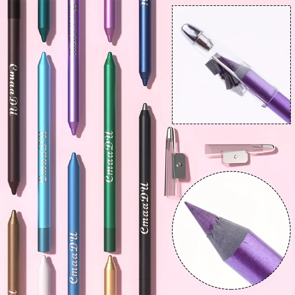 CmaaDu 12-Pc Glitter Eyeliner & Eyeshadow Pen Set – Shimmer