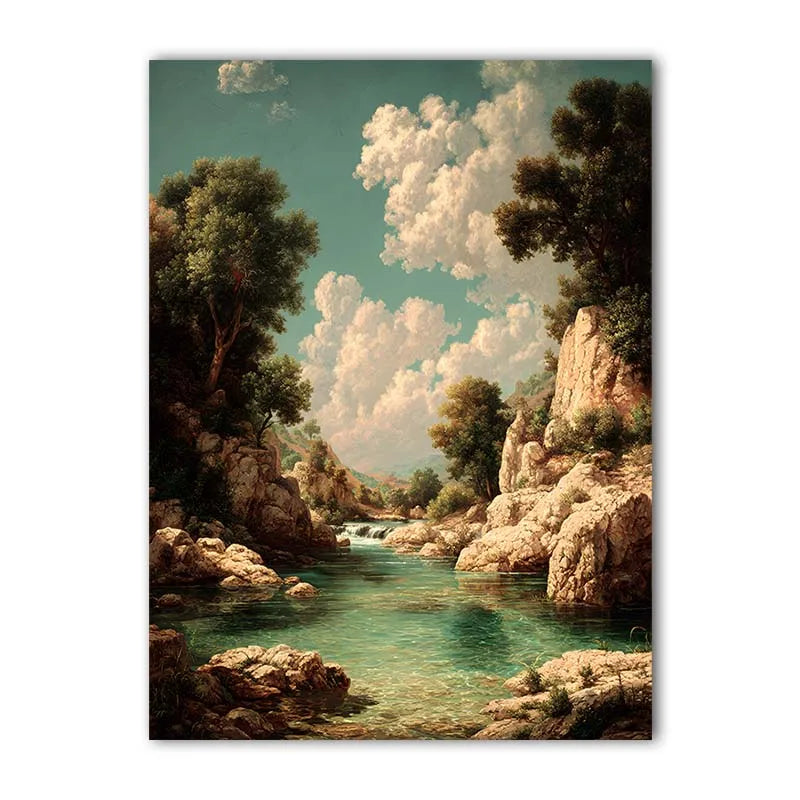 Desert Landscape Canvas Wall Art | Modern Poster Print Canvas Wall Art Peaceful Pleasures Health and Wellness 05 40x60cm No Frame China Mainland
