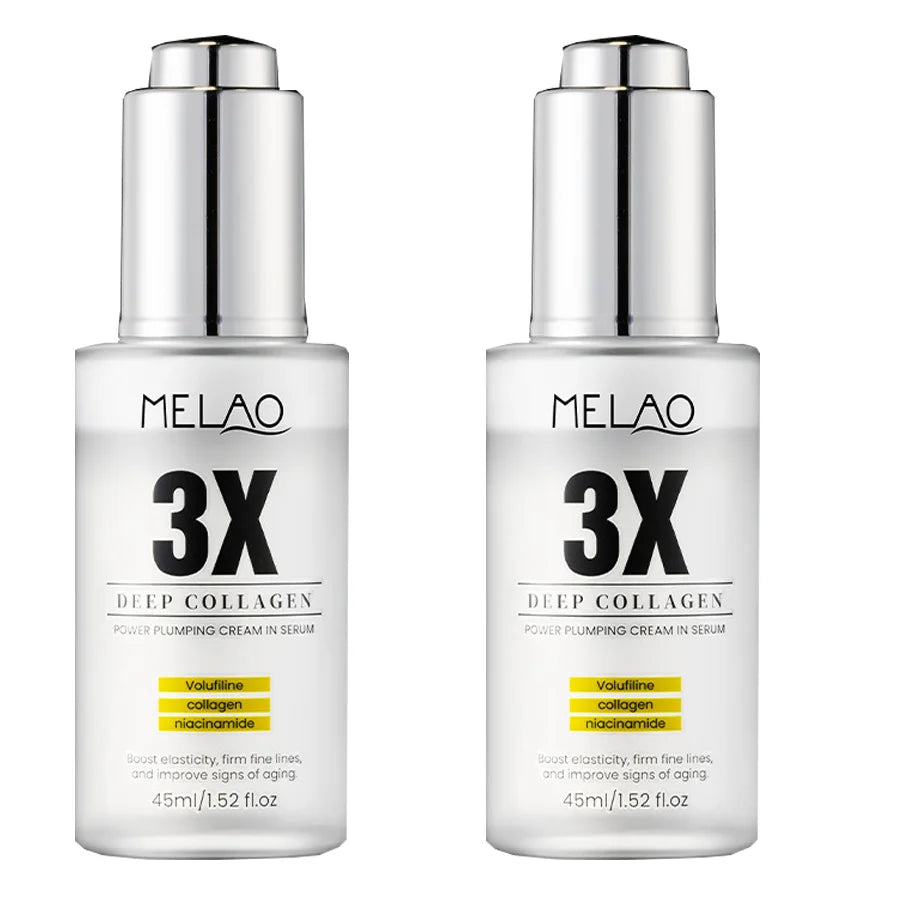 Deep Collagen Volufiline Anti-Wrinkle Serum Hydrating And Moisturizing Double Serum Improves Fine Lines And Skin Elasticity Peaceful Pleasures Health and Wellness 45mlx2 pieces 30ml