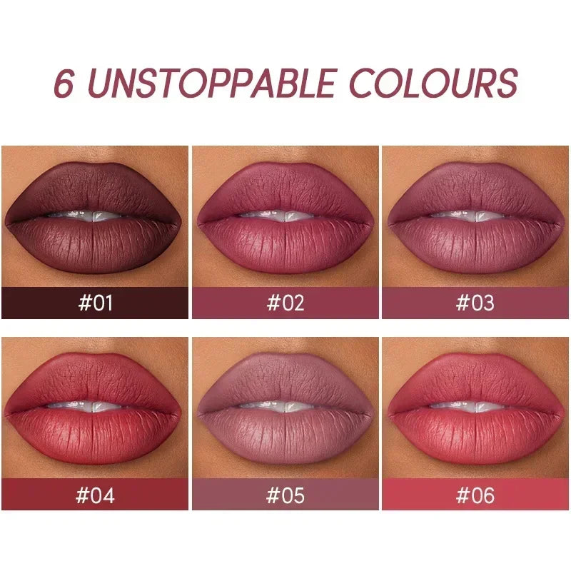 Professional 2 In 1 Lip Liner Lipstick Set Matte Finish High Pigment Long Lasting Waterproof Sweatproof Cosmetic Beauty Makeup Peaceful Pleasures Health and Wellness